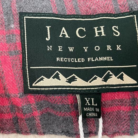 NWT Jachs NY Red Recycled Flannel Shirt Jacket/Shacket, Sherpa/Fleece Plaid XL - Picture 8 of 16